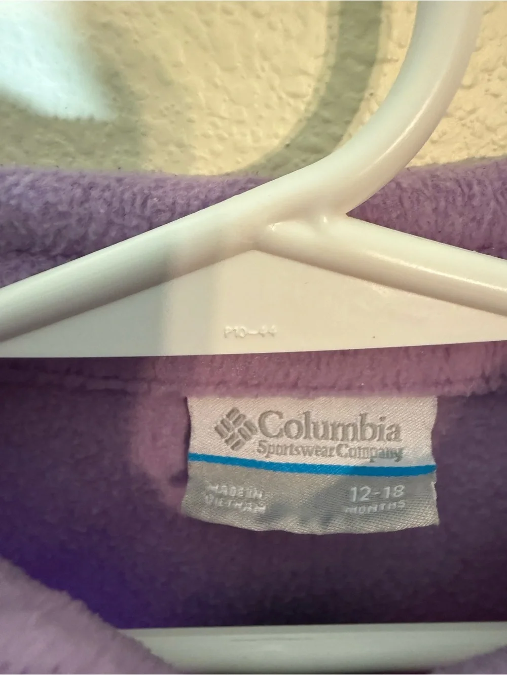 Columbia Infant Girls Full Zip Fleece Jacket - Size 12/18 Months